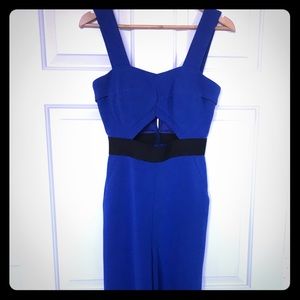 Perfect royal blue and black jumpsuit